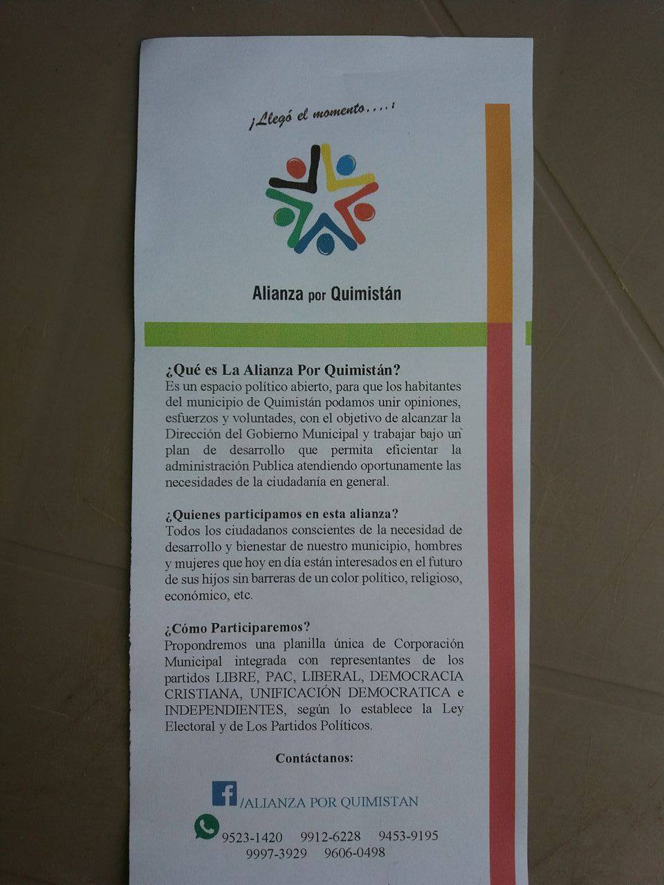 Llegó el momento se llama la alianza