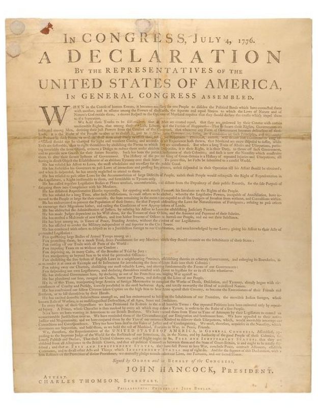 Declaración de Independencia de Estados Unidos