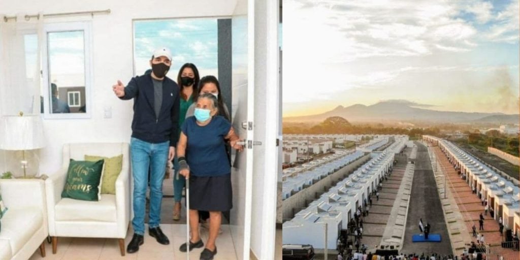 Bukele vuelve a ‘robarse’ la atención internacional al donar casa con ‘lujosos’ detalles a damnificados