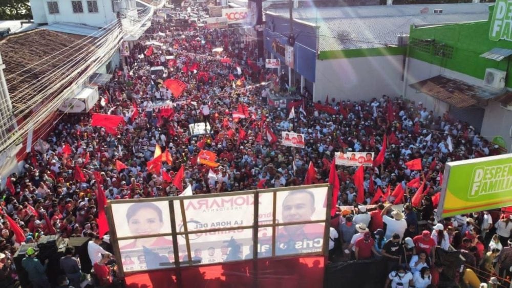 Multitudinaria concentración en Choluteca, Honduras