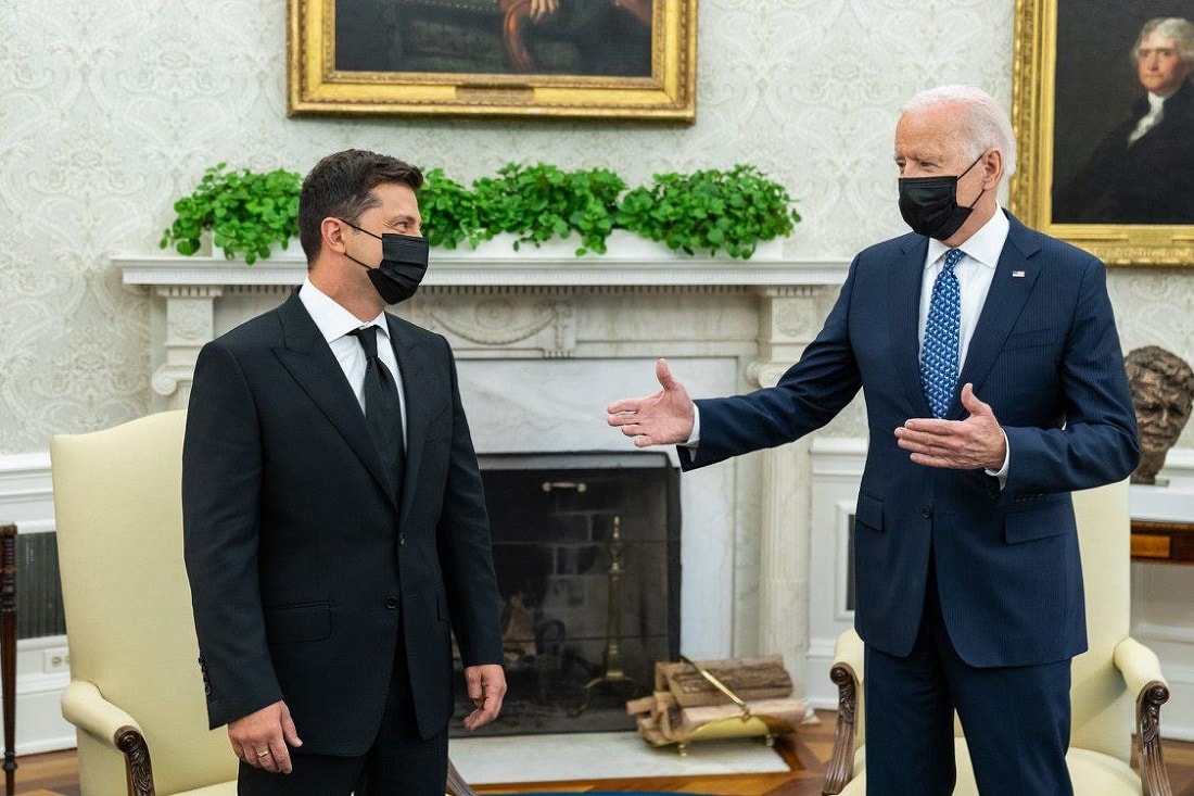 Volodimir Zelenski y Joe Biden se reúnen en los EEUU