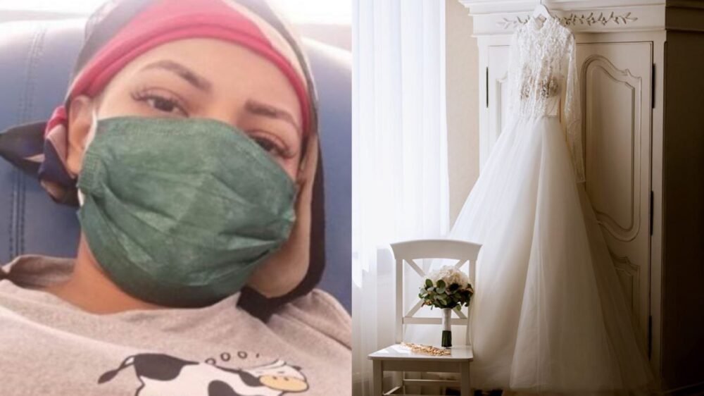 Joven no se deja vencer por el cáncer ni la traición y rifa el traje de novia para su tratamiento
