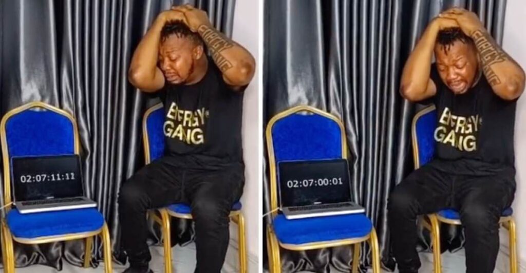 Hombre casi pierde la visión luego de llorar por días para romper un Récord Guinness