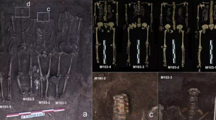 Hallan una decena de víctimas de antiguos cazadores de cabezas en China