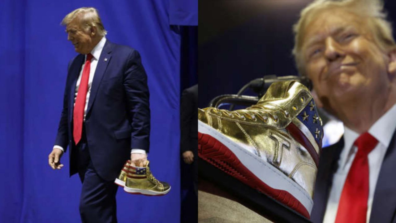 Donald Trump lanza su línea de zapatillas doradas