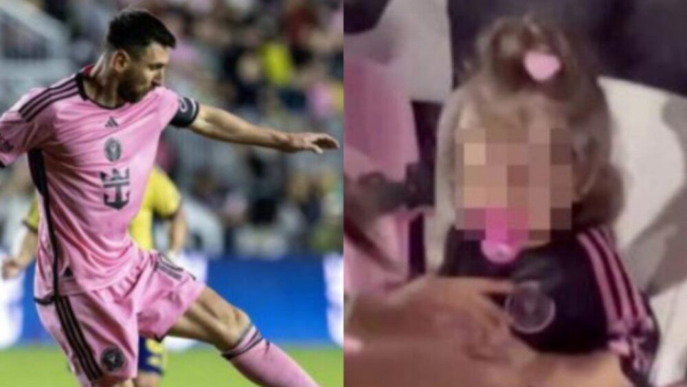 Indignación por actitud del padre de una niña que recibió un pelotazo de Messi: "bendecida" le dicen