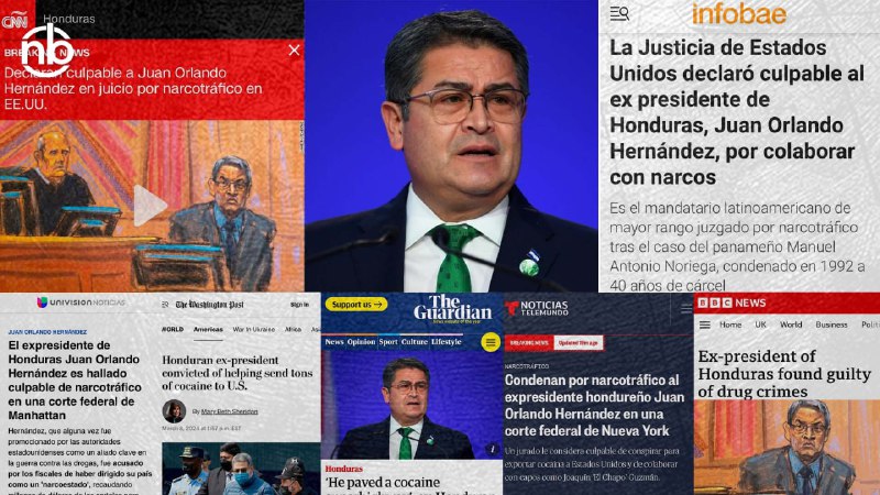 "ÚLTIMA HORA": Así informó la prensa internacional el veredicto del jurado en contra del expresidente Hernández