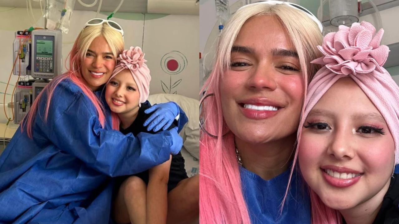 Karol G, la estrella del momento, visita a una pequeña con cáncer