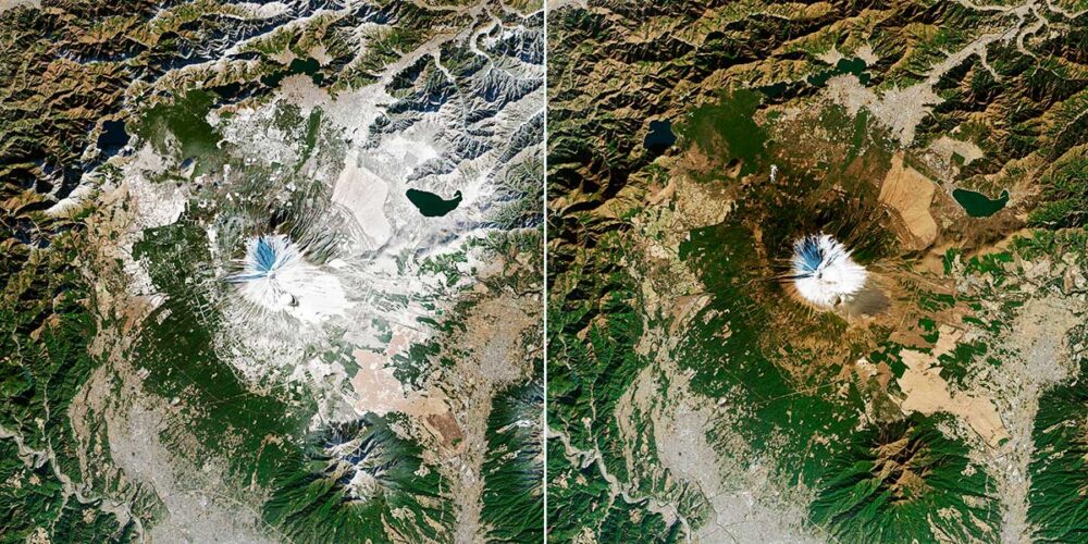 Monte Fuji rompe récord de 130 años al experimentar la temporada más tardía de nieve 