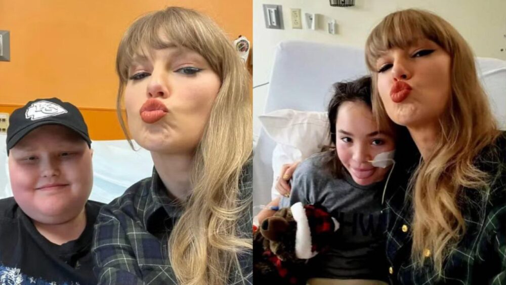 Taylor Swift llega de sorpresa a un hospital infantil para compartir con pequeños pacientes con cáncer 