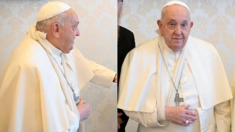 El papa Francisco, de 88 años de edad, actualmente utiliza silla de ruedas debido a sus problemas de rodillas. / brazo derecho