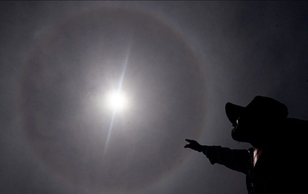 Un halo solar sorprende a los hondureños
