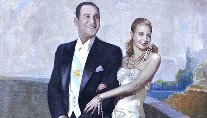 Juan and Eva Perón.